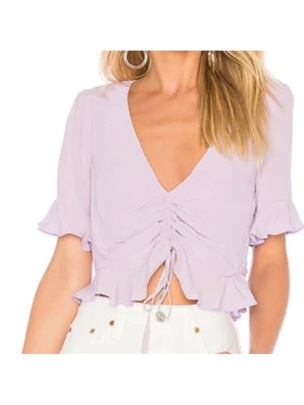 L'Academie The Lucia Blouse in Lavender size M